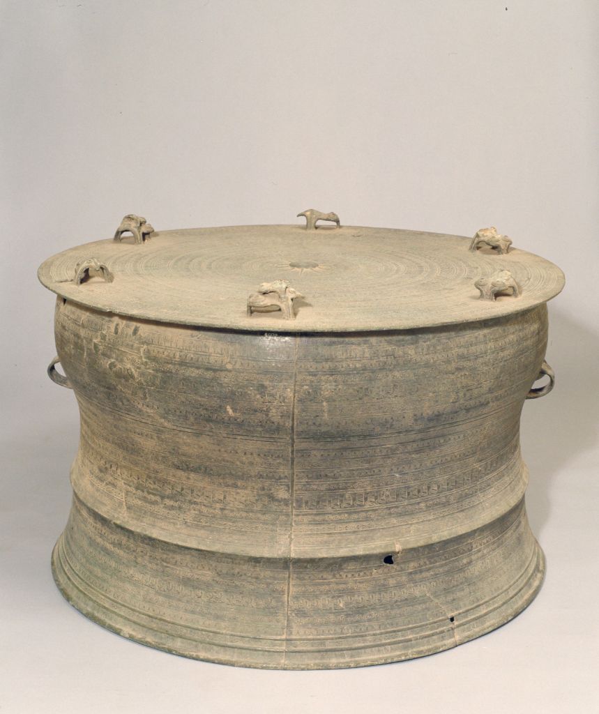图片[1]-Beiliu type six-frog bronze drum-China Archive